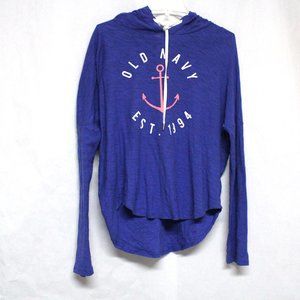 Women's Old Navy Hooded Medium Long Sleeve Graphic Shirt